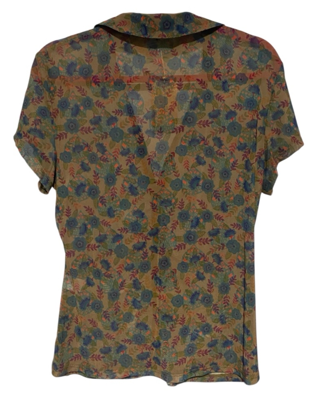 Natural Life Carina Top Sheer Floral Button Down XL Whimsical Fairy Boho Top NWT - Picture 3 of 9